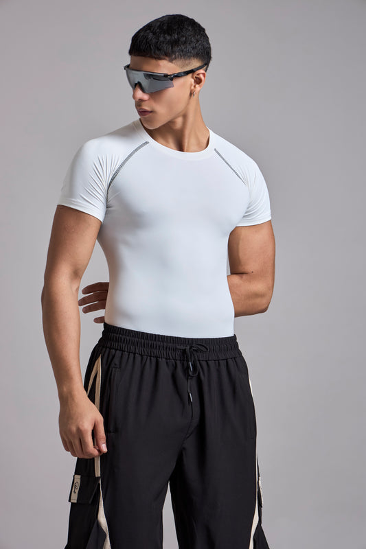 Pack of 2: Grind Compression Tee – White+Yellow