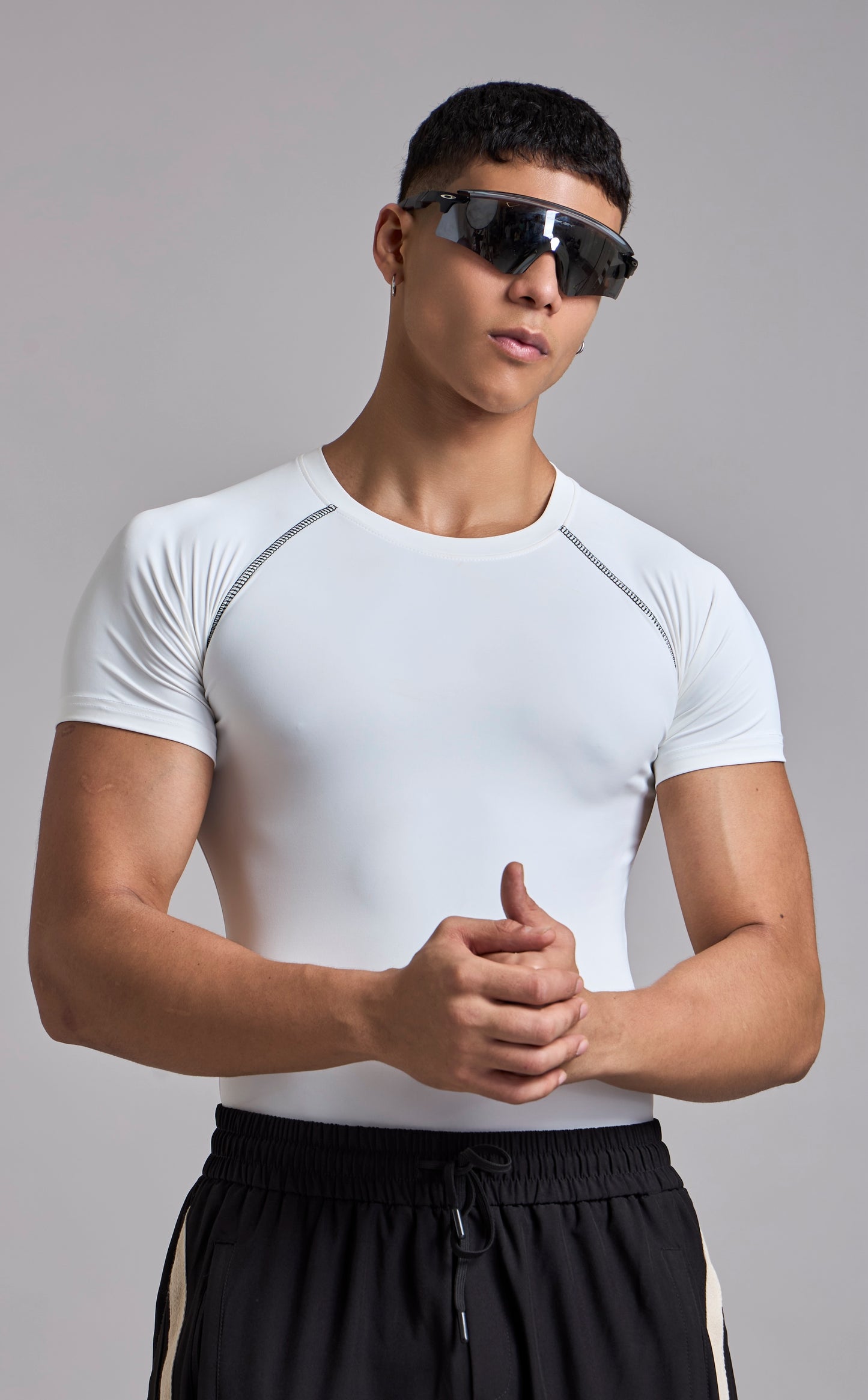 Pack of 2: Grind Compression Tee – White+Yellow