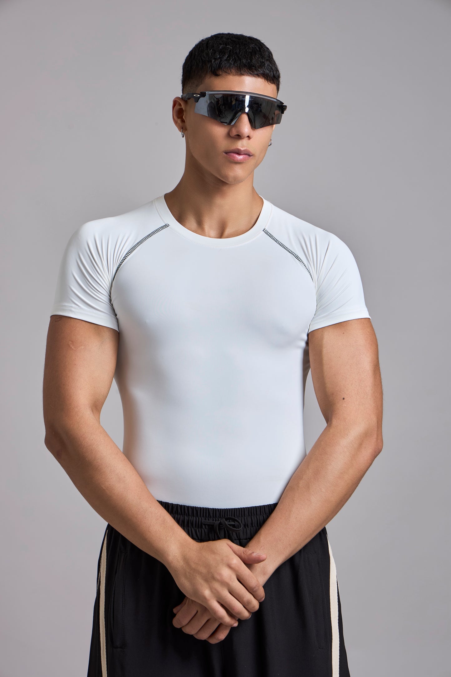 Pack of 2: Grind Compression Tee – White+Yellow